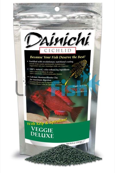 Dainichi Cichlid Veggie Deluxe Sinking 1mm Pellets 250g