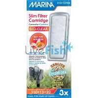 Marina Slim Power Filter Zeolite Cartridge 3PK